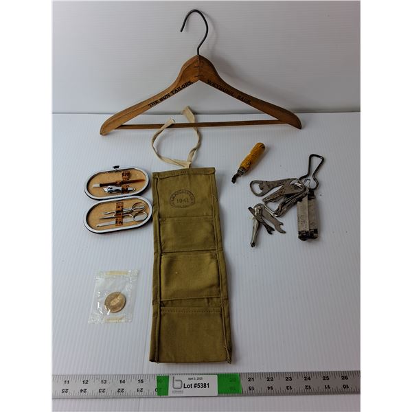 Vintage Bottle Openers, Toiletry Kit, Confederation Coin