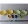 Image 1 : Easter Lot- (4) Floral Bowls, (4) Egg Cups