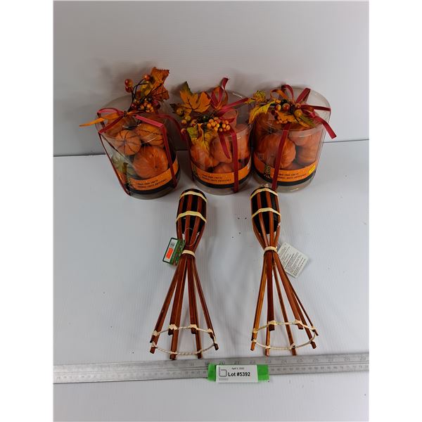 Lot Of Easter Decorations, Artificial Pumpkins 