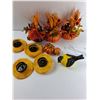 Image 2 : Lot Of Easter/  Fall Decor, Artificial Pumpkins, Bird, Misc
