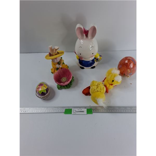 Lot Of Easter Themed Decor Ornaments