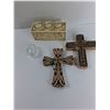 Image 2 : Candle Holders, (2) Crosses, Misc