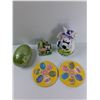 Image 2 : Lot Of Easter Themed Items, Egg Holder Plates, Misc