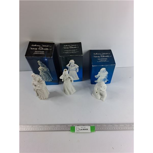 (3) Avon Nativity Collectible Figurines w/ Boxes