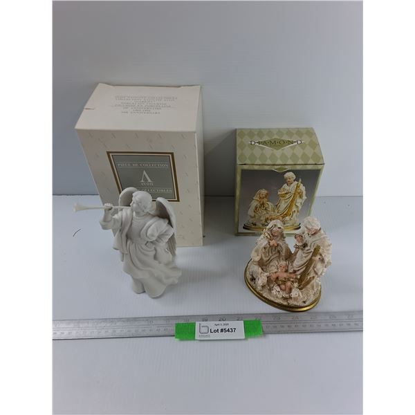 (2) Nativity Figurines, Avon/ Diamond Collection w/ Boxes
