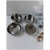 Image 2 : (4)Silver Plated Napkin Rings, Plated 2 Tier Platter, Misc