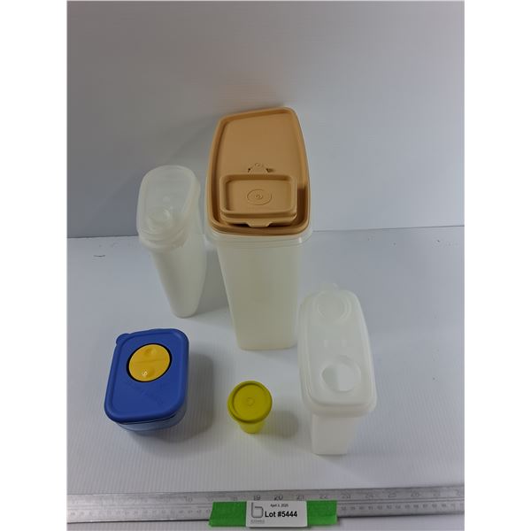 (5) Various Sized Tupperware Containers, w/ Lids