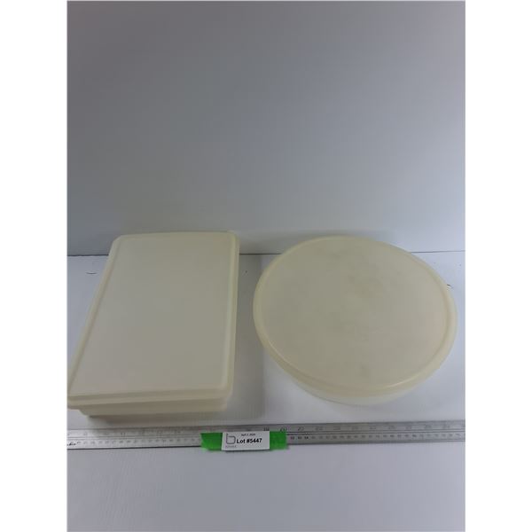 (2) Large Tupperware Containers w/ Lids