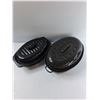 Image 2 : (2) Speckled Enamel Roasters w/ Lids