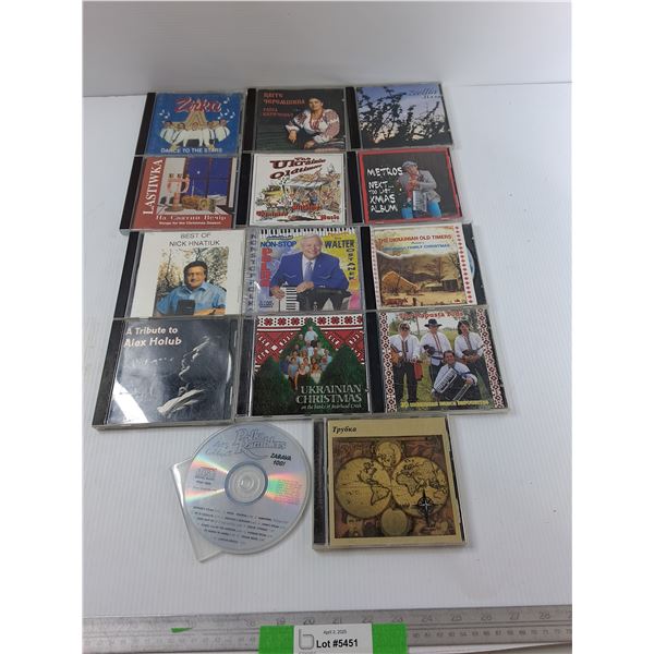 (14) Ukrainian Polka Cds,  The Ukrainian Oldtimers, The Kapusta Kids, MIsc