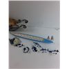Image 2 : Ceramic Sushi Plate with Chopsticks, (6) Ceramic Painted Fish Ornaments, Misc