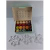 Image 2 : Box of 20) Different Scented Candles, (3) Snowflake Glass Candle Holders