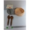 Image 1 : Food Scale,Large Ceramic Bowl/ Dish, (2) Wooden Spoons