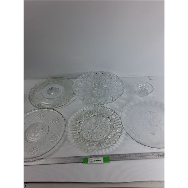 (6) Various Sized Platters/ Dishes- Largest Is 13" Diameter