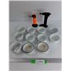 Image 1 : (2) Torches- Both As Is , (11) Small Sauce Bowls- Will Not Ship