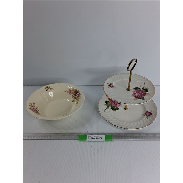 Regency British Anchor Bowl, 2 Tier Serving Platter