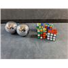 Image 4 : (2) Metal Balls and (4) Miniature Rubik's Cubes