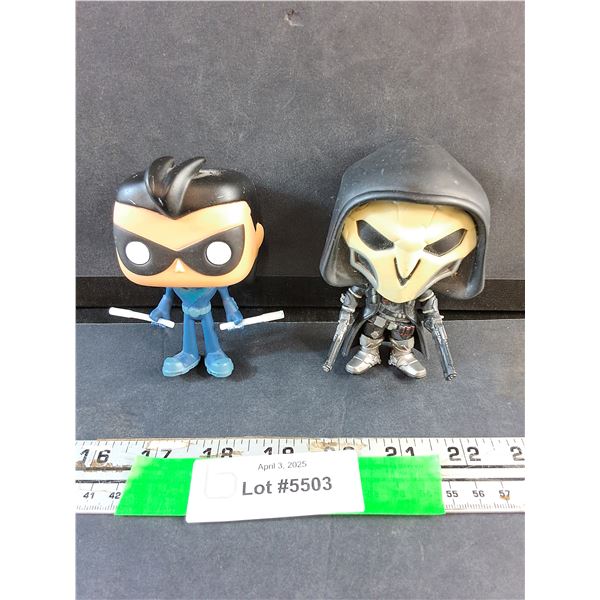 Games Overwatch Reaper and Teen Titans Go Robin as Nightwing Vinyl Figurines