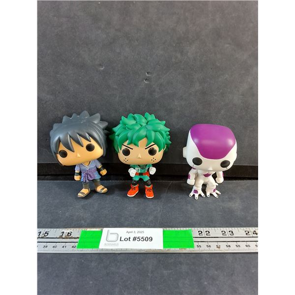 Naruto Shippuden Sasuke Uchiha, Dragon Ball Z Frieza and My Hero Academia Deku Vinyl Figurines