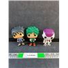 Image 1 : Naruto Shippuden Sasuke Uchiha, Dragon Ball Z Frieza and My Hero Academia Deku Vinyl Figurines