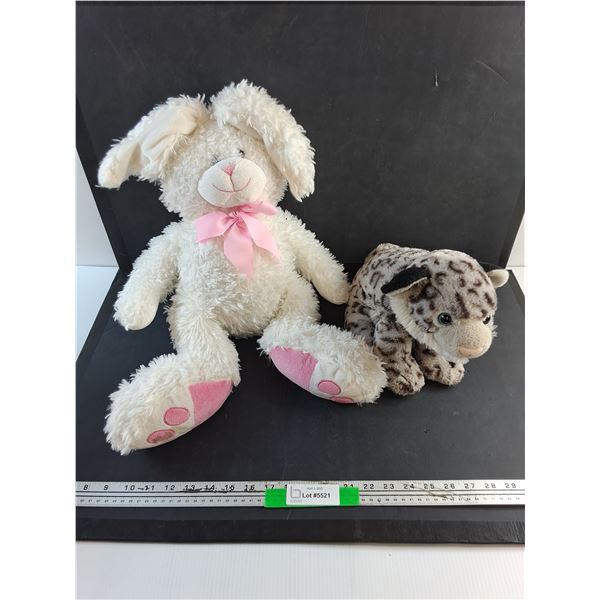 Plush Bunny and Plush Lion Toys