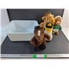 Image 1 : Plastic Container and Various Plush Toys