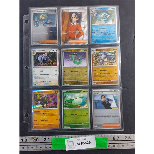 (9) Various Rare Holographic Pokemon Cards - Cannot Authenticate