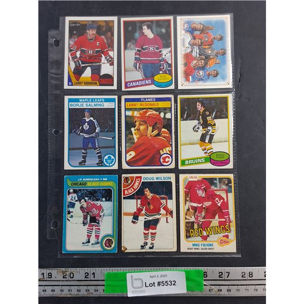 (9) Various Rookies and Stars Trading Hockey Cards - Cannot Authenticate