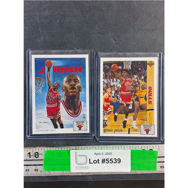(2) Michael Jordan Insert Cards - Cannot Authenticate