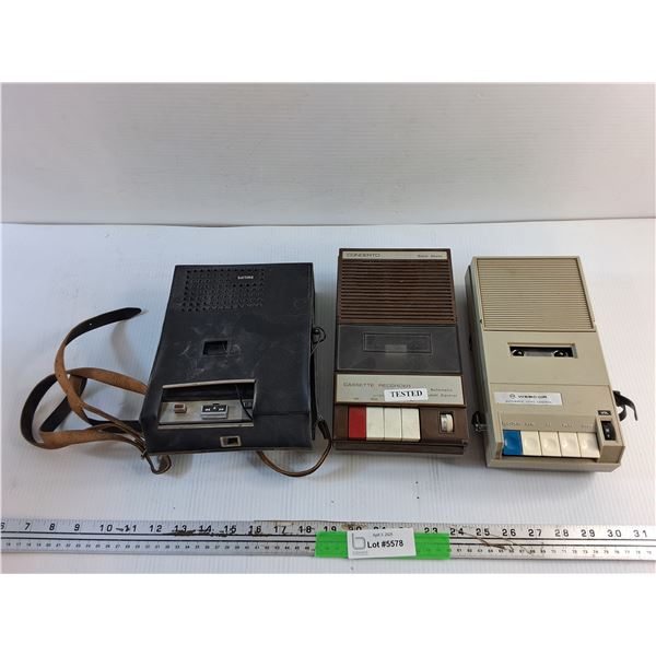 (3) Vintage Cassette Recorders