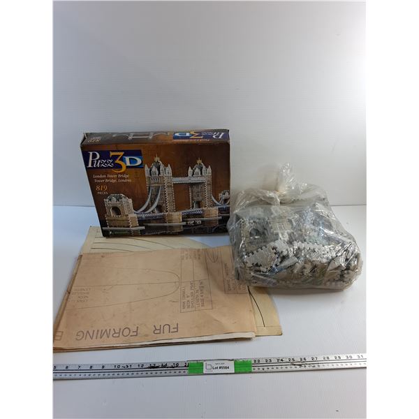 Sewing Pattern and London Tower Bridge 3D Puzzle