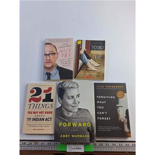 (5) Various Books - Abby Wambach, Bob Joseph and Lysa Terkeurst