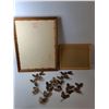 Image 2 : (4) Home Decor Items- Metal Butterflies, Wood Frame, Framed 'Sitting Pretty' Painting by Helen Paul