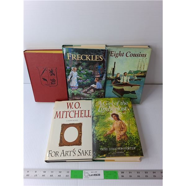 (5) Books- A Girl of the Limberlost, Freckles, For Art's Sake, Misc.