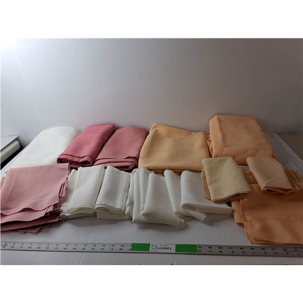 (5) Tablecloths- Various Sizes & (29) Napkins