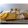 Image 1 : (31) Napkins, (7) Tablecloths- Varying Sizes, Table Runner