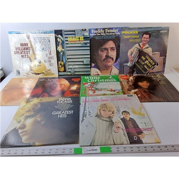 (10) Records- Hank Williams, Evie, Freddy Fender, Misc.