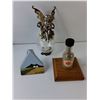 Image 2 : Wooden Horse Keyholder 8.5" Tall, Painted Sawblade End, Bottle of Rye Kernels