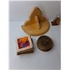 Image 3 : (3) Sets of Coasters- Floral Ceramic, Wooden, Harvard School of Business, (2) Magnifying Glasses, CD