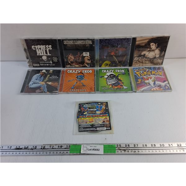 Various Audio CDs - Crazy Frog, Cypress Hill and Totally Pokemon