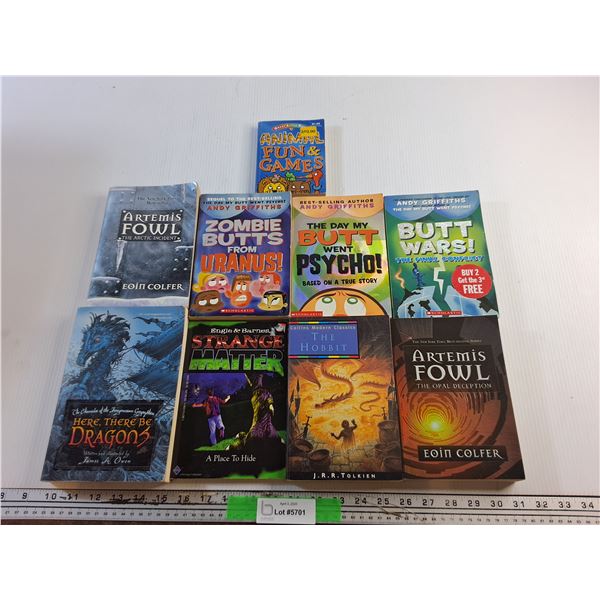 (9) Various Books - Andy Griffiths, Animal Fun & Games and Artemis Fowl