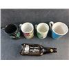 Image 4 : (4) Various Ceramic Mugs and Bottle Ash Tray