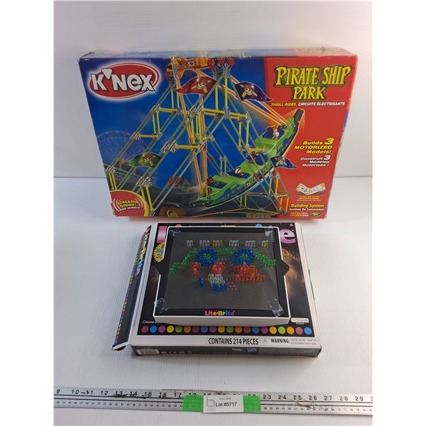 Lite Brite Game and Pirate Ship Park Building System