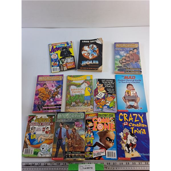 Various Digests, Books and Comics - Animorphs, Jughead and Crazy Canadian Trivia