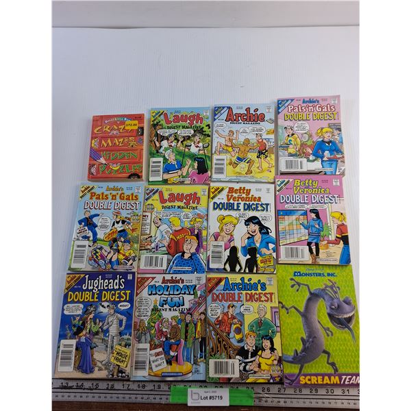 (12) Various Digest Magazines - Archie, Betty & Veronica and Monsters Inc