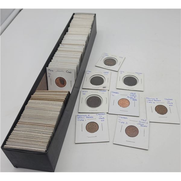 Complete Set Canada One Penny 1858 - 2012 Large and Small Pennies 137 Coins