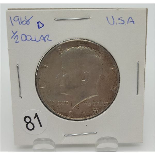 USA 1968D Half Dollar