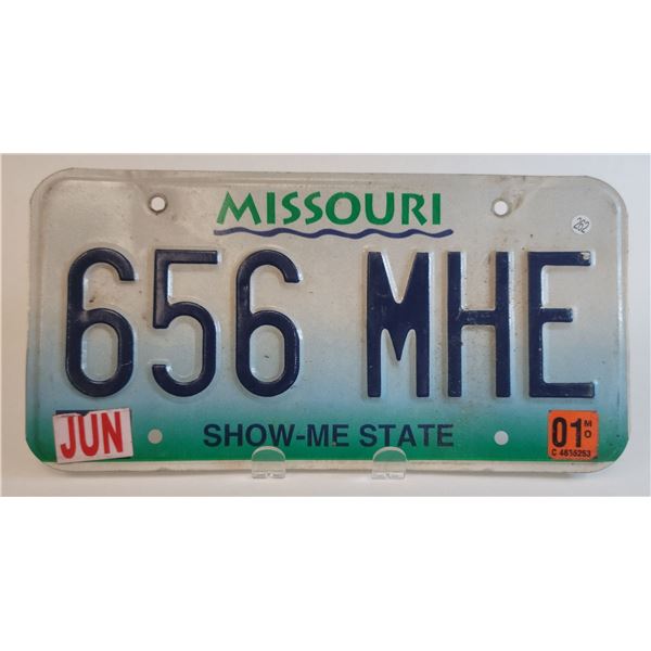 Missouri Show - Me State License Plate 