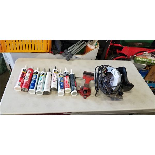 CIRCULAR SAW, CAULKING AND VICE FOR PARTS
