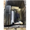 Image 2 : TOTE OF ASSORTED ELECTRONICS INCLUDING EXTERNAL HARD DRIVE AND MORE